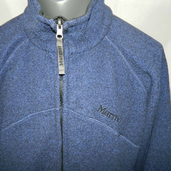 VTG Marmot Blue Fleece Full Zip Jacket XL womens - Picture 2 of 8